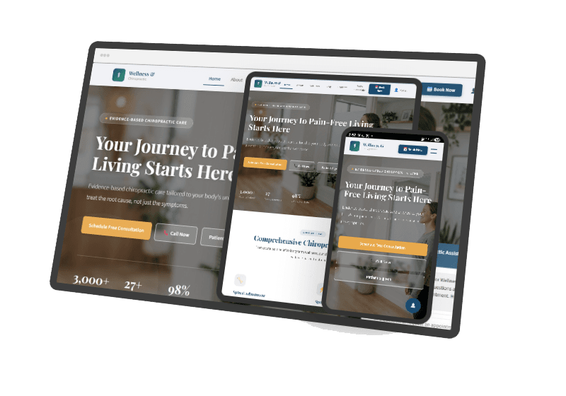 ChiroSite Pro — desktop, tablet and mobile